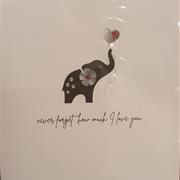 Valentine's card elephant 
