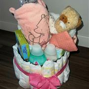 Baby girl nappy gift set